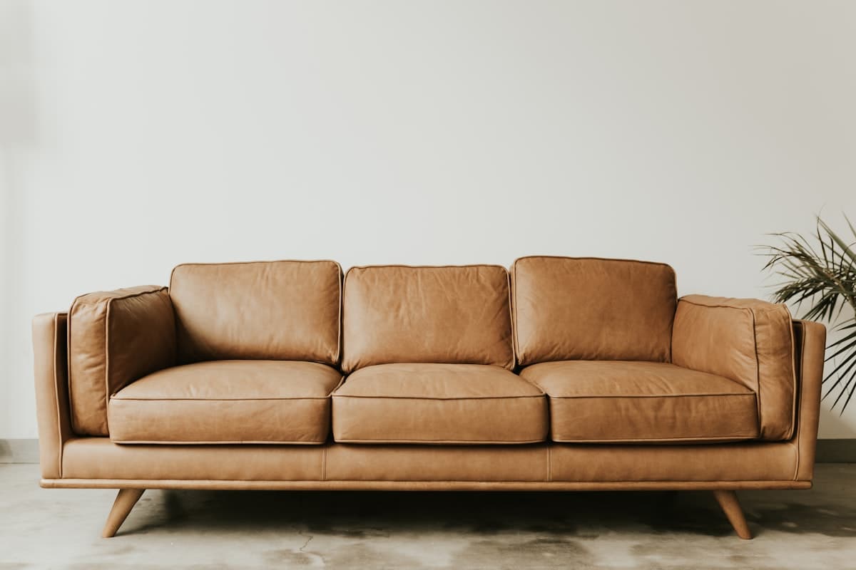 Small-Space Linen Sofa image